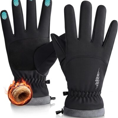 Winter Waterproof Ski Snow Warm Gloves for Women Men, Windproof Cold Weather Thermal with Touchscreen Fingers, for Running Driving Cycling Hiking Biking Outdoor Sports Daily Work